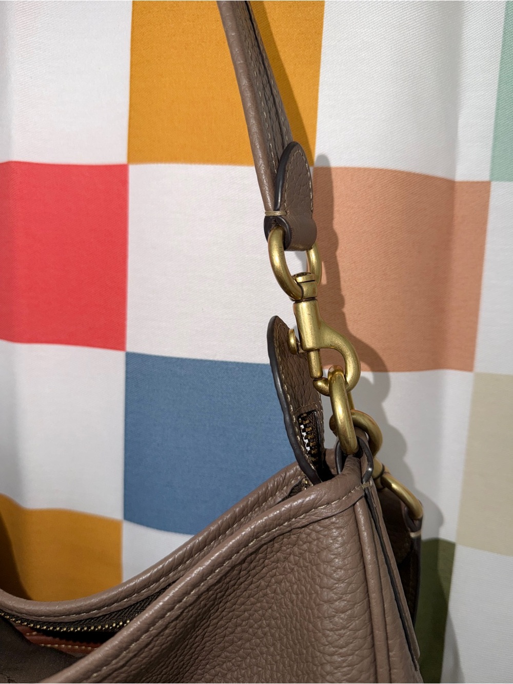 Cary Medium Soft Pebble Leather Shoulder Bag - Picture 7 of 14